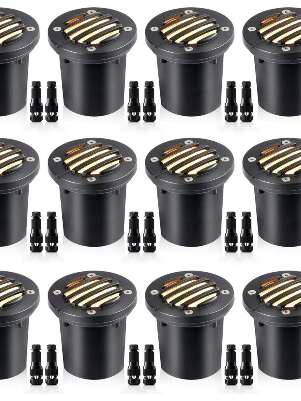 12W Low Voltage Landscape Lighting with Connectors 1200LM Ultra Bright Well Ligh